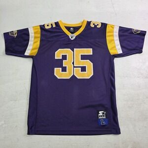 LSU Tigers Starter Jersey Youth Size‎ Large 14/16 Purple Gold Football NCAA #35